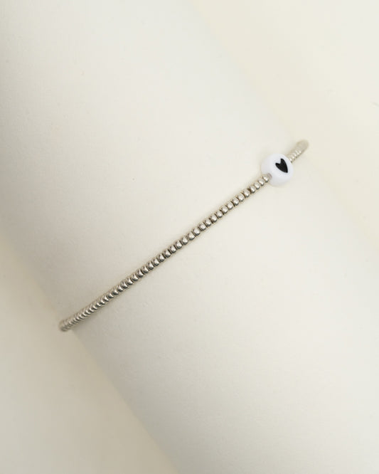Armband · Herz Perle · Metallic