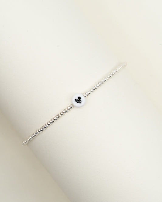 Armband · Herz Perle · Silber/Gold