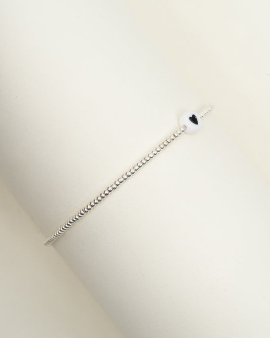Armband · Herz Perle · Silber/Gold